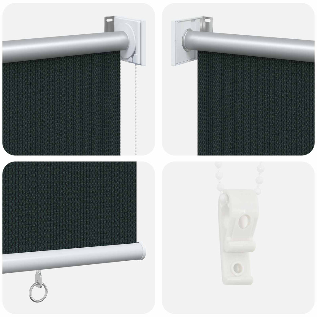 vidaXL Roleta zewnętrzna 90% blokada UV Ciemnozielony 300 x 230 cm