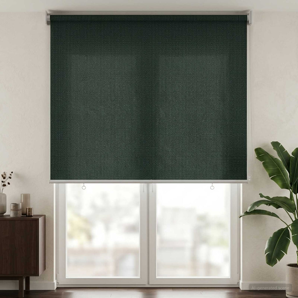 vidaXL Roleta zewnętrzna 90% blokada UV Ciemnozielony 300 x 230 cm