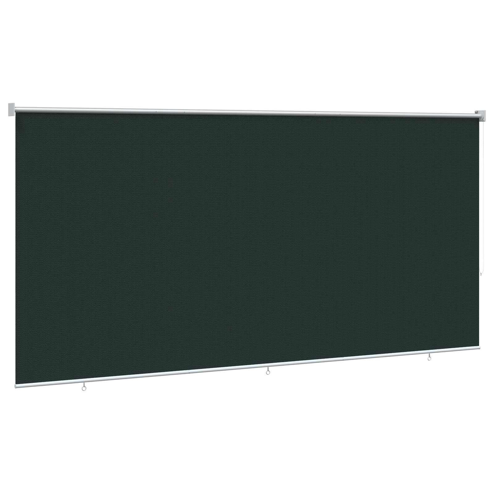vidaXL Roleta zewnętrzna 90% blokada UV Ciemnozielony 300 x 230 cm
