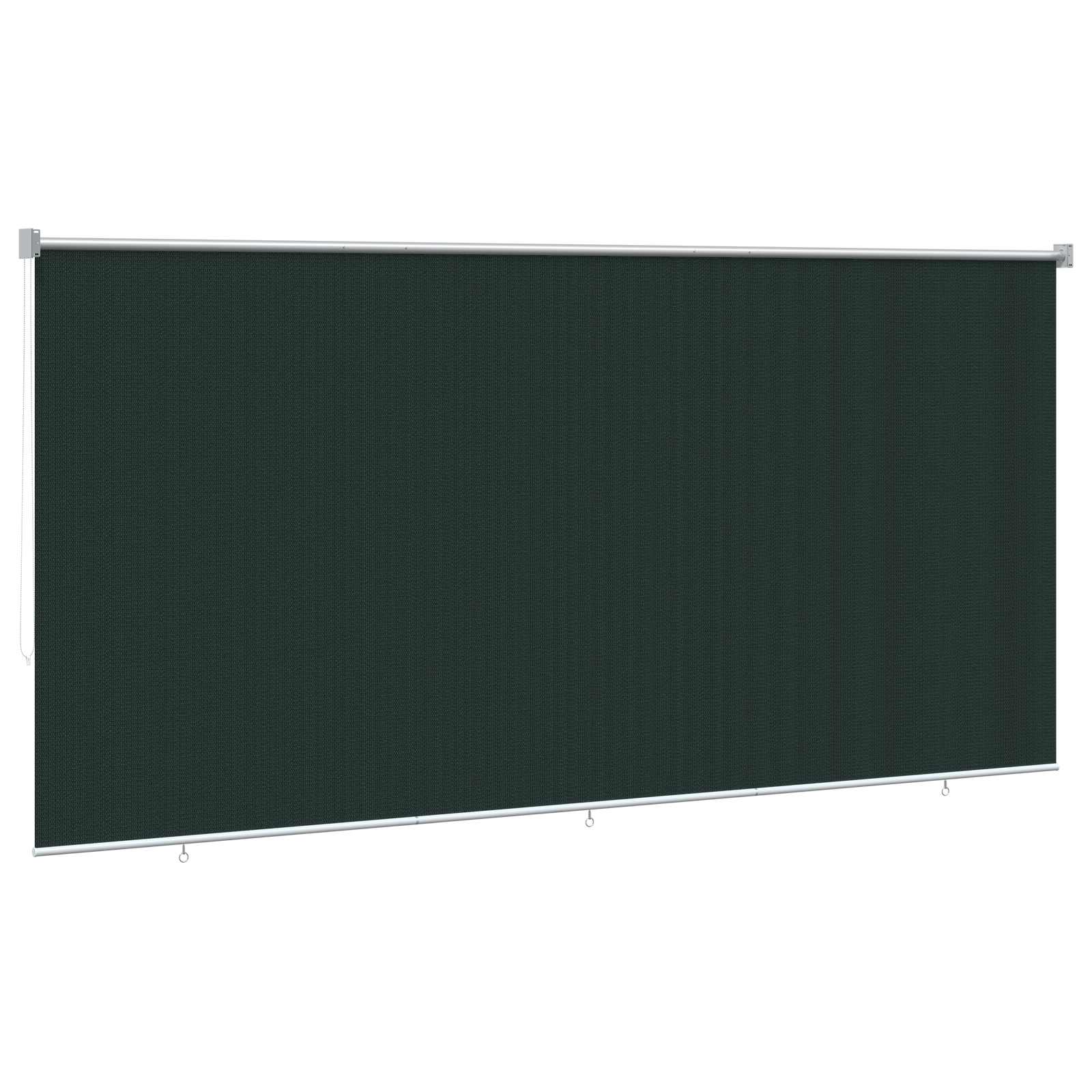 vidaXL Roleta zewnętrzna 90% blokada UV Ciemnozielony 300 x 230 cm