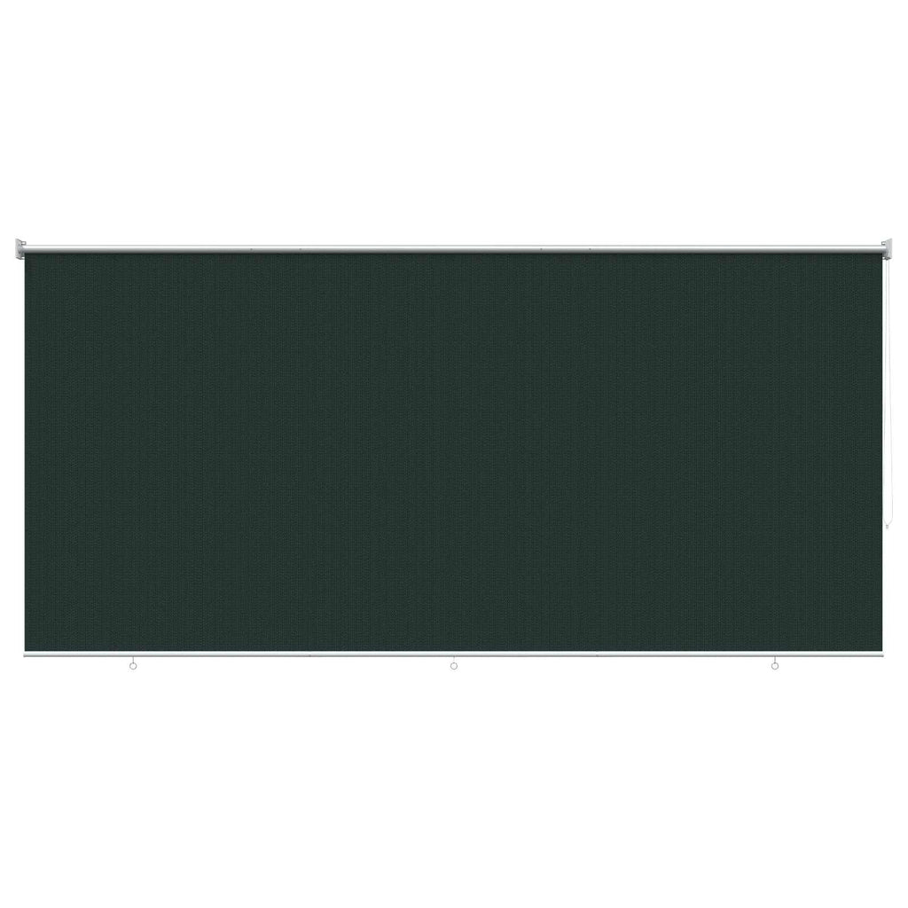 vidaXL Roleta zewnętrzna 90% blokada UV Ciemnozielony 300 x 230 cm