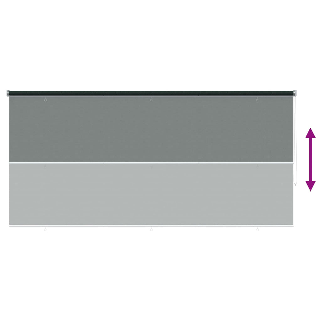 vidaXL Roleta zewnętrzna 90% blokada UV Ciemnozielony 300 x 230 cm