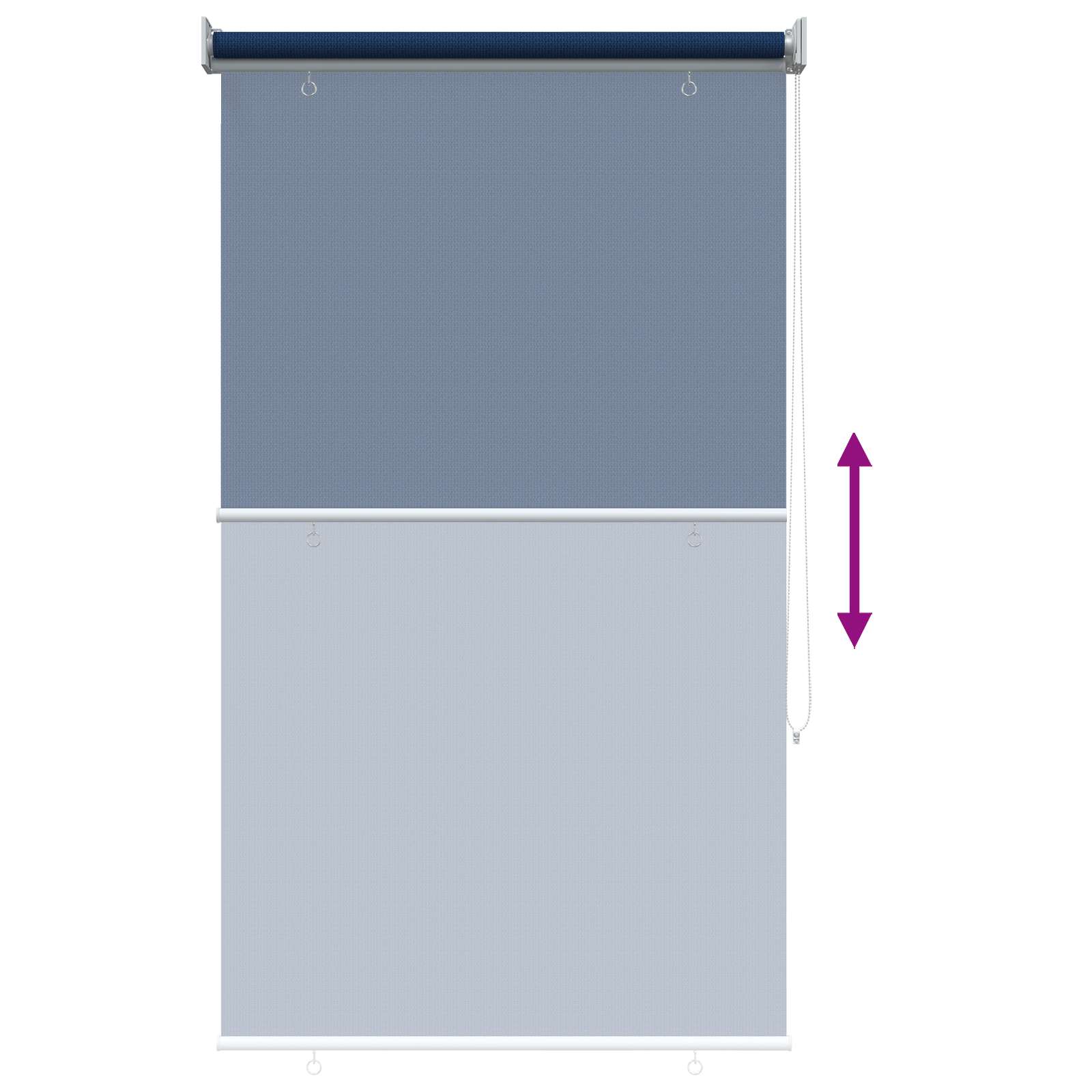 vidaXL Roleta zewnętrzna 90% blokada UV niebieski 80 x 140 cm HDPE