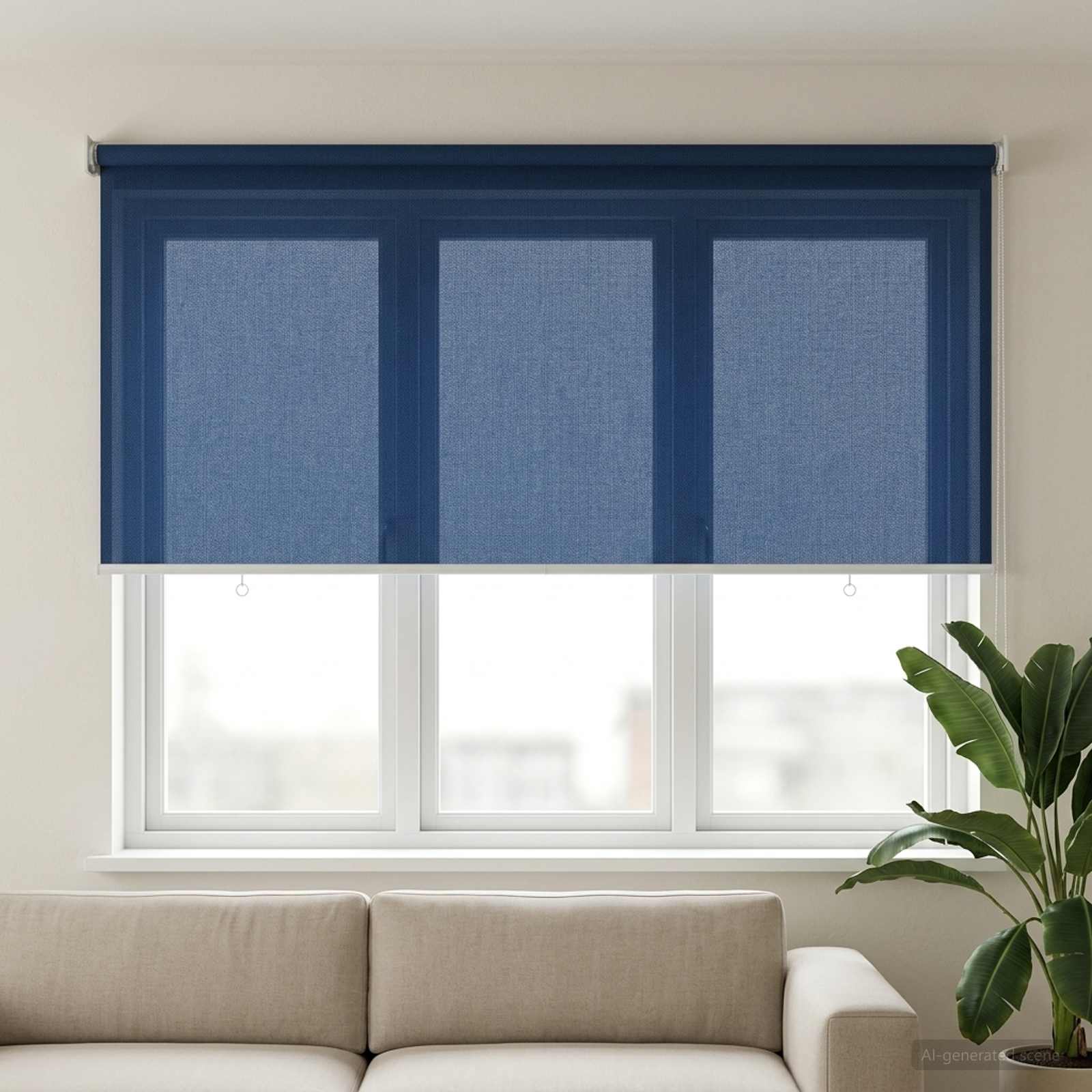 vidaXL Roleta zewnętrzna 90% blokada UV niebieski 140 x 140 cm HDPE