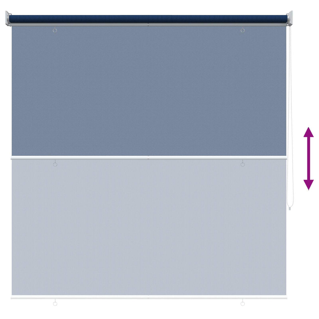 vidaXL Roleta zewnętrzna 90% blokada UV niebieski 140 x 140 cm HDPE