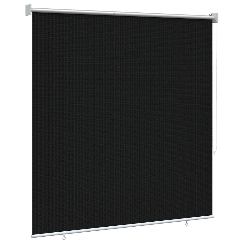 vidaXL Roleta zewnętrzna 90% blokada UV Czarny 140 x 140 cm HDPE