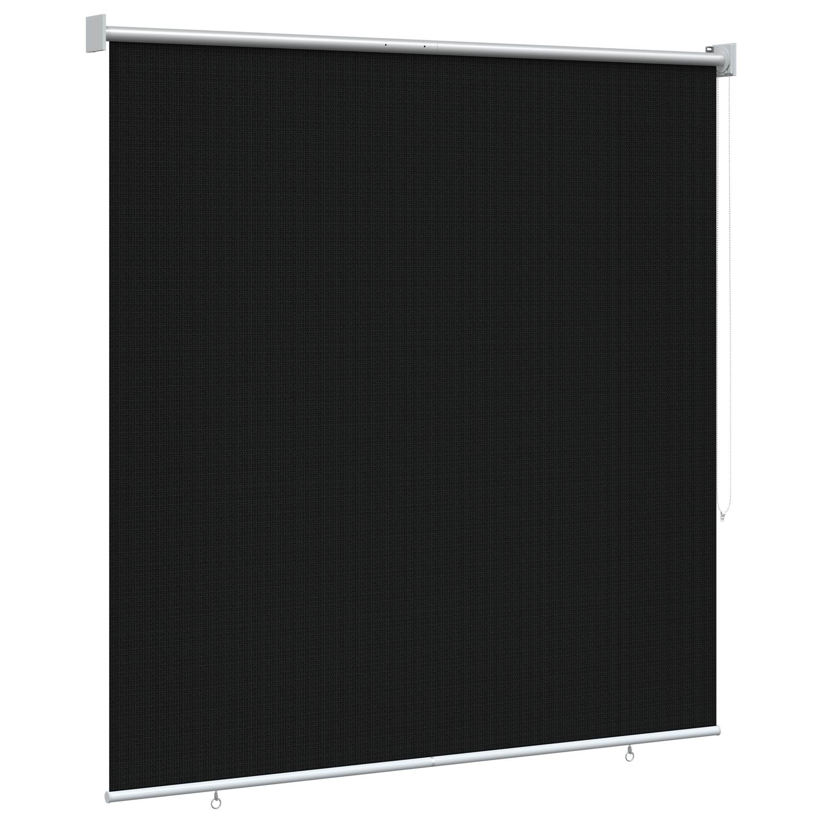 vidaXL Roleta zewnętrzna 90% blokada UV Czarny 140 x 140 cm HDPE