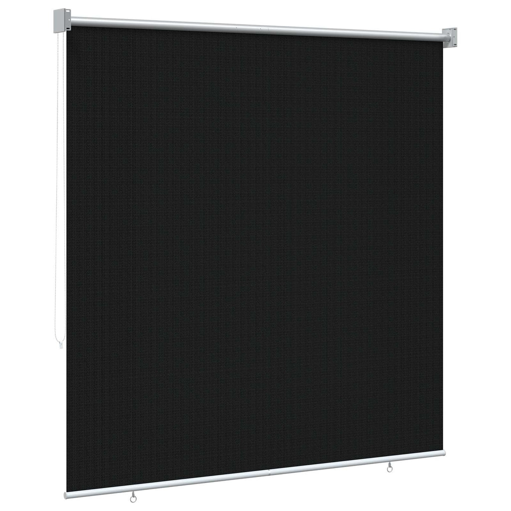 vidaXL Roleta zewnętrzna 90% blokada UV Czarny 140 x 140 cm HDPE