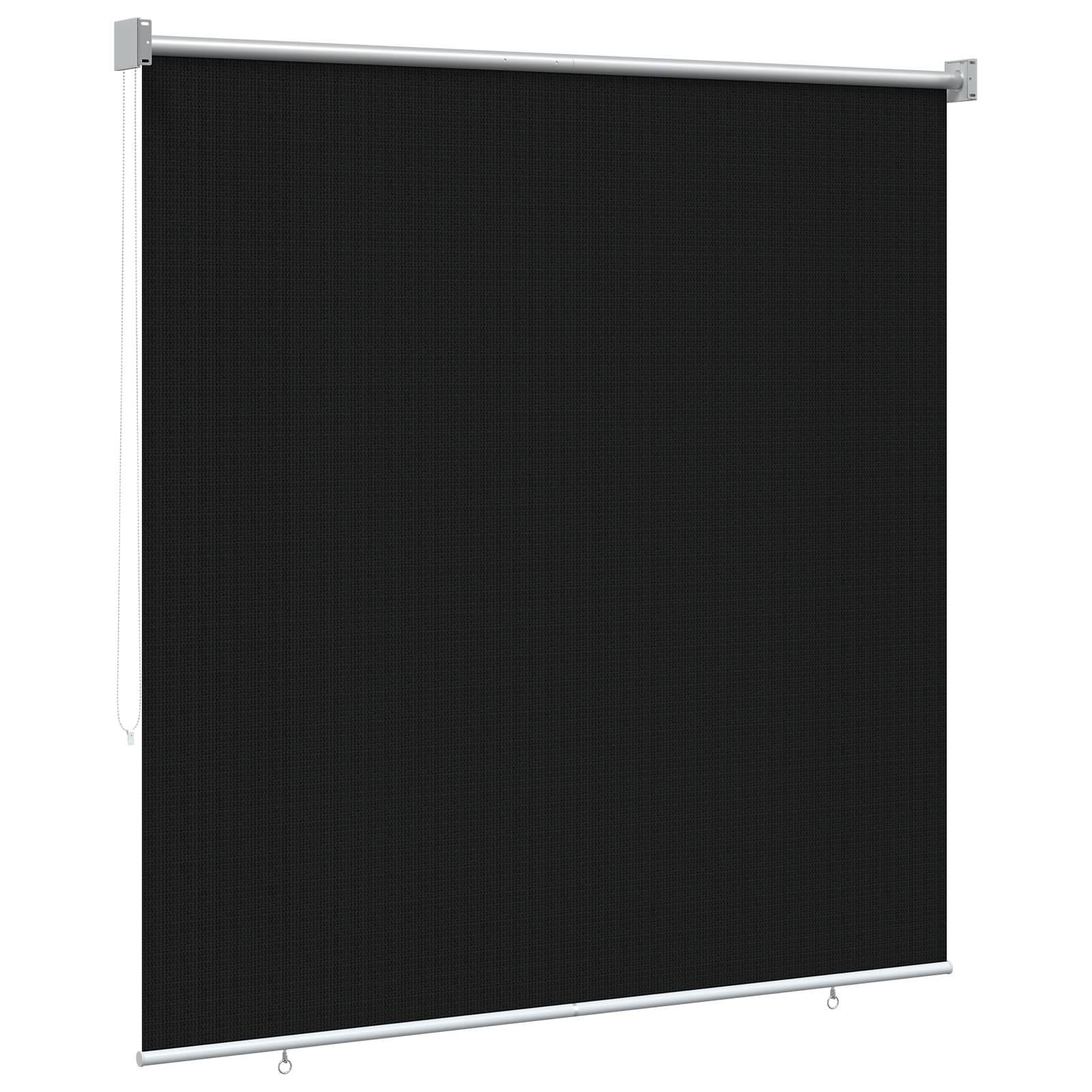 vidaXL Roleta zewnętrzna 90% blokada UV Czarny 140 x 140 cm HDPE