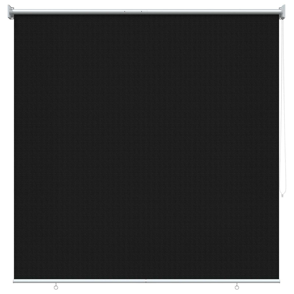 vidaXL Roleta zewnętrzna 90% blokada UV Czarny 140 x 140 cm HDPE
