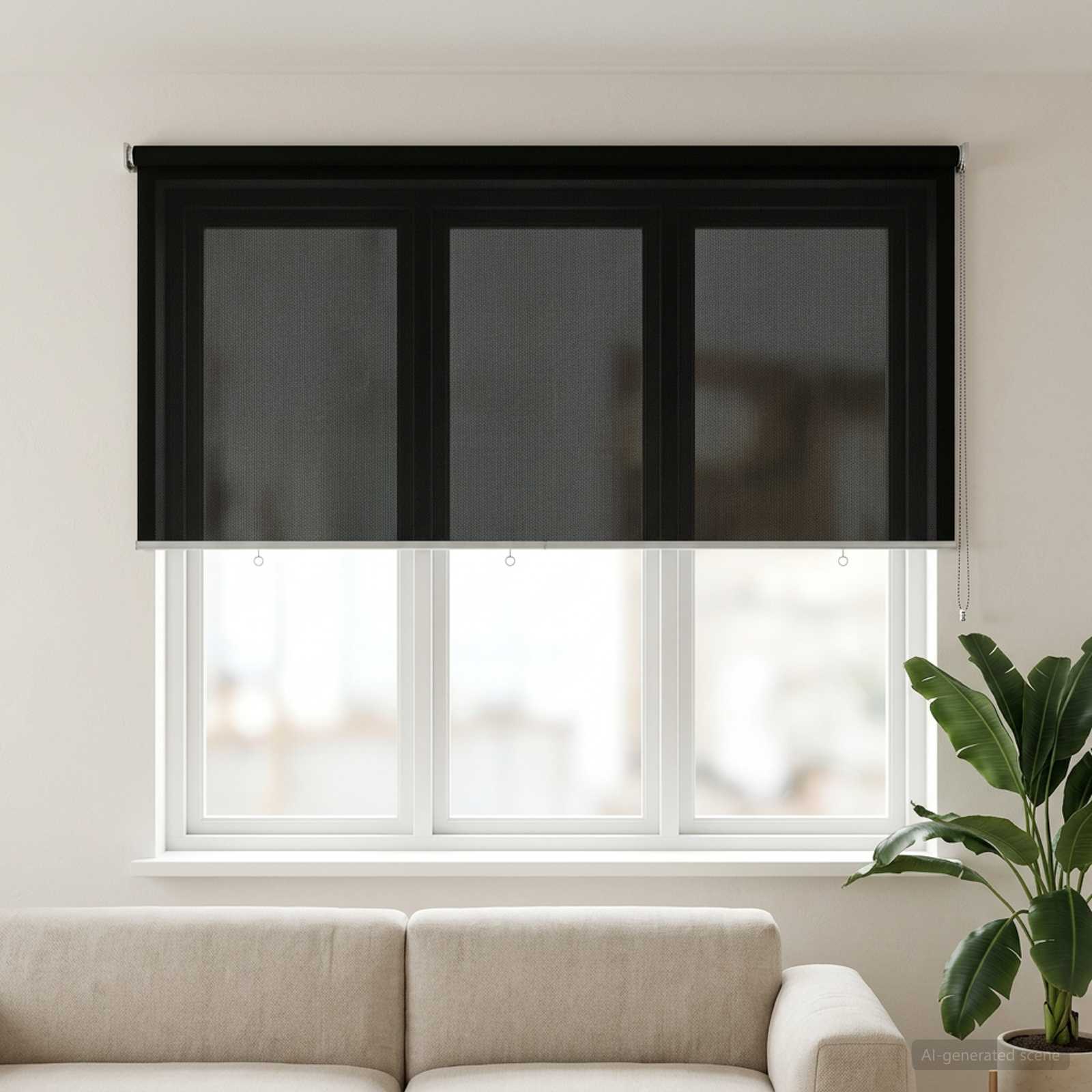 vidaXL Roleta zewnętrzna 90% blokada UV Czarny 200 x 140 cm HDPE