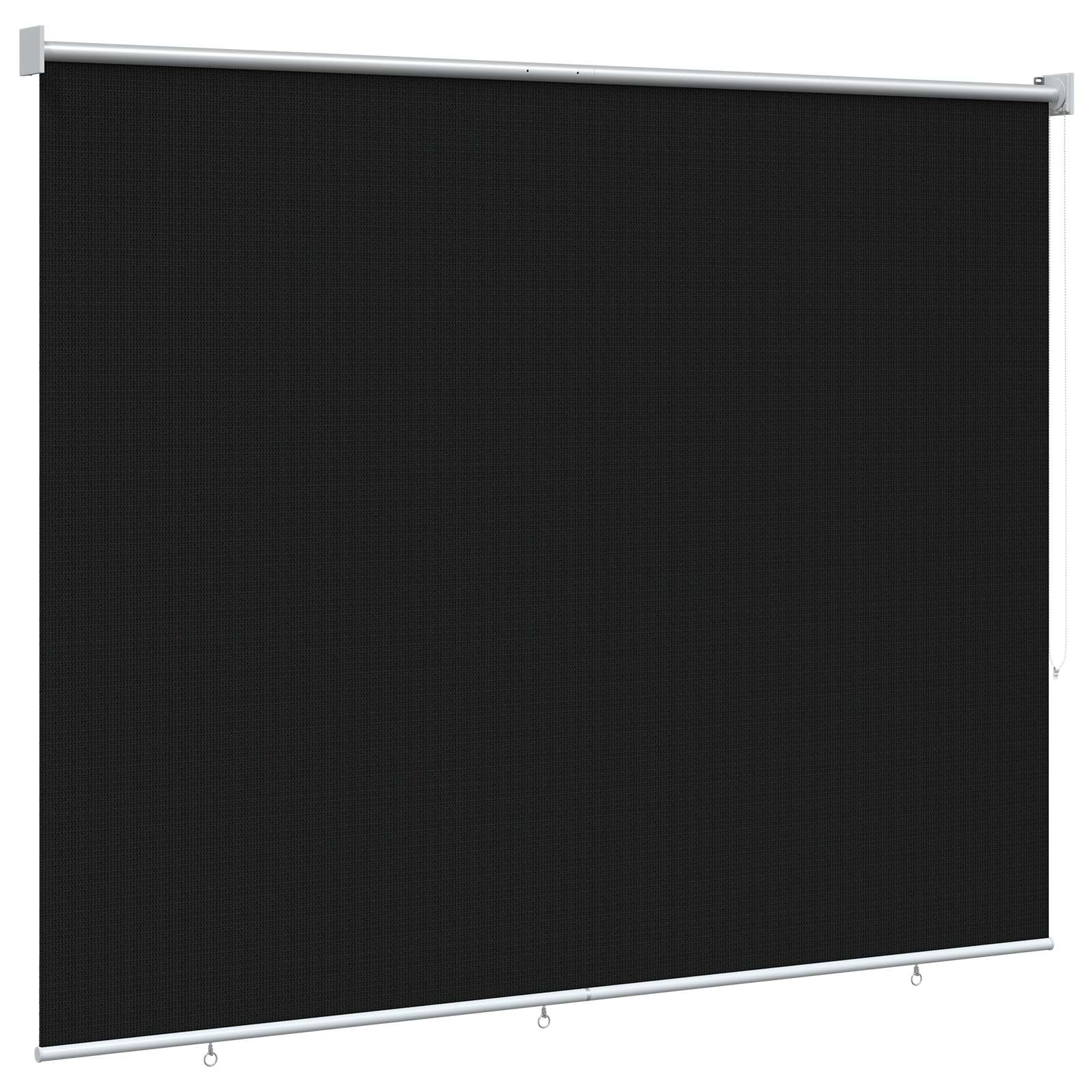 vidaXL Roleta zewnętrzna 90% blokada UV Czarny 200 x 140 cm HDPE