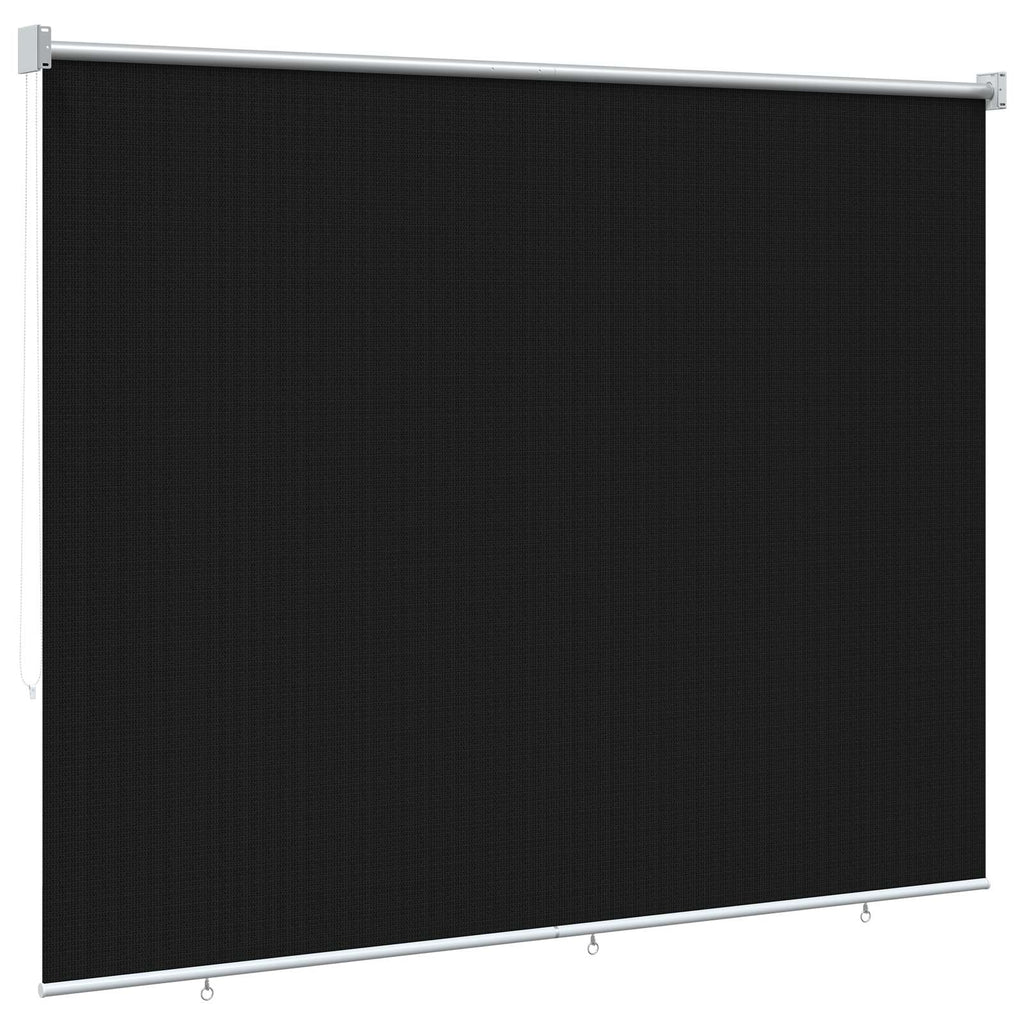vidaXL Roleta zewnętrzna 90% blokada UV Czarny 200 x 140 cm HDPE