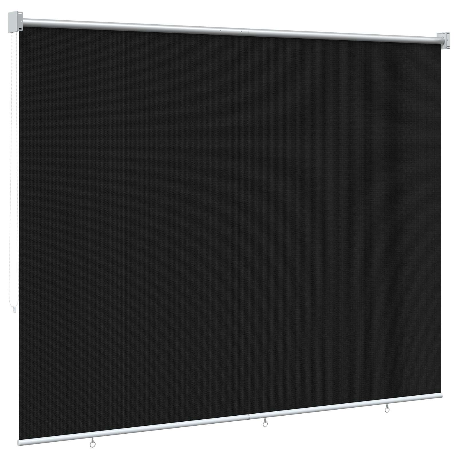vidaXL Roleta zewnętrzna 90% blokada UV Czarny 200 x 140 cm HDPE