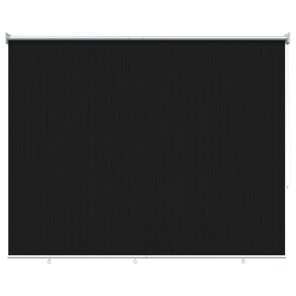 vidaXL Roleta zewnętrzna 90% blokada UV Czarny 200 x 140 cm HDPE