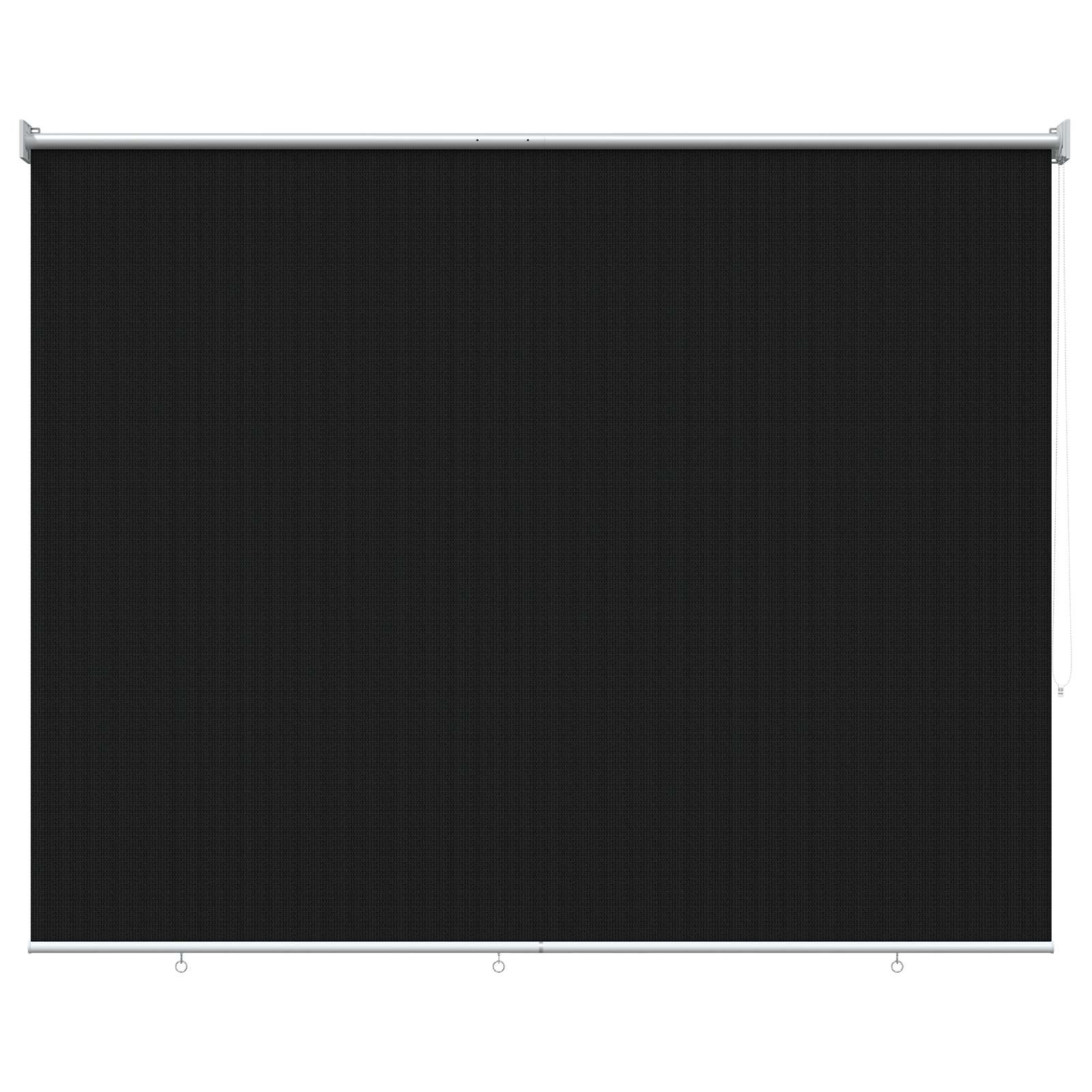 vidaXL Roleta zewnętrzna 90% blokada UV Czarny 200 x 140 cm HDPE