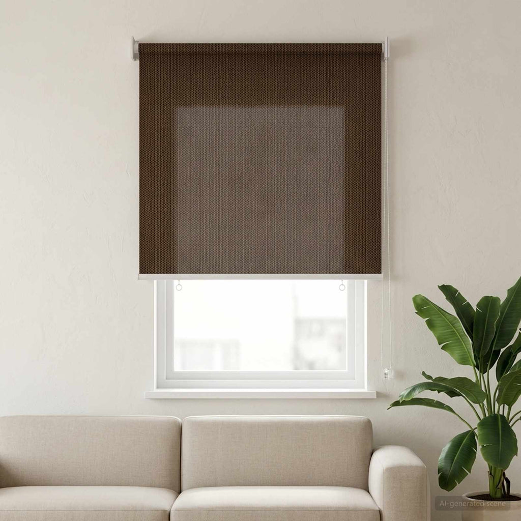 vidaXL Roleta zewnętrzna 90% blokada UV brązowy 60 x 140 cm HDPE