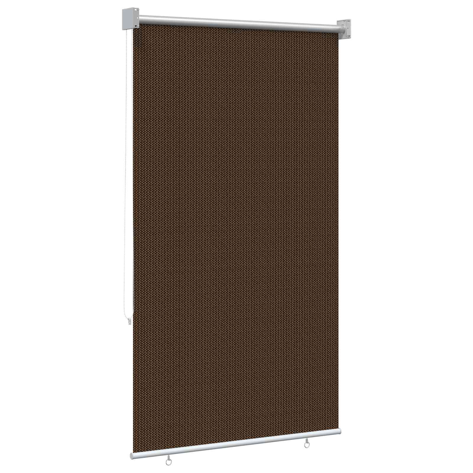 vidaXL Roleta zewnętrzna 90% blokada UV brązowy 80 x 140 cm HDPE