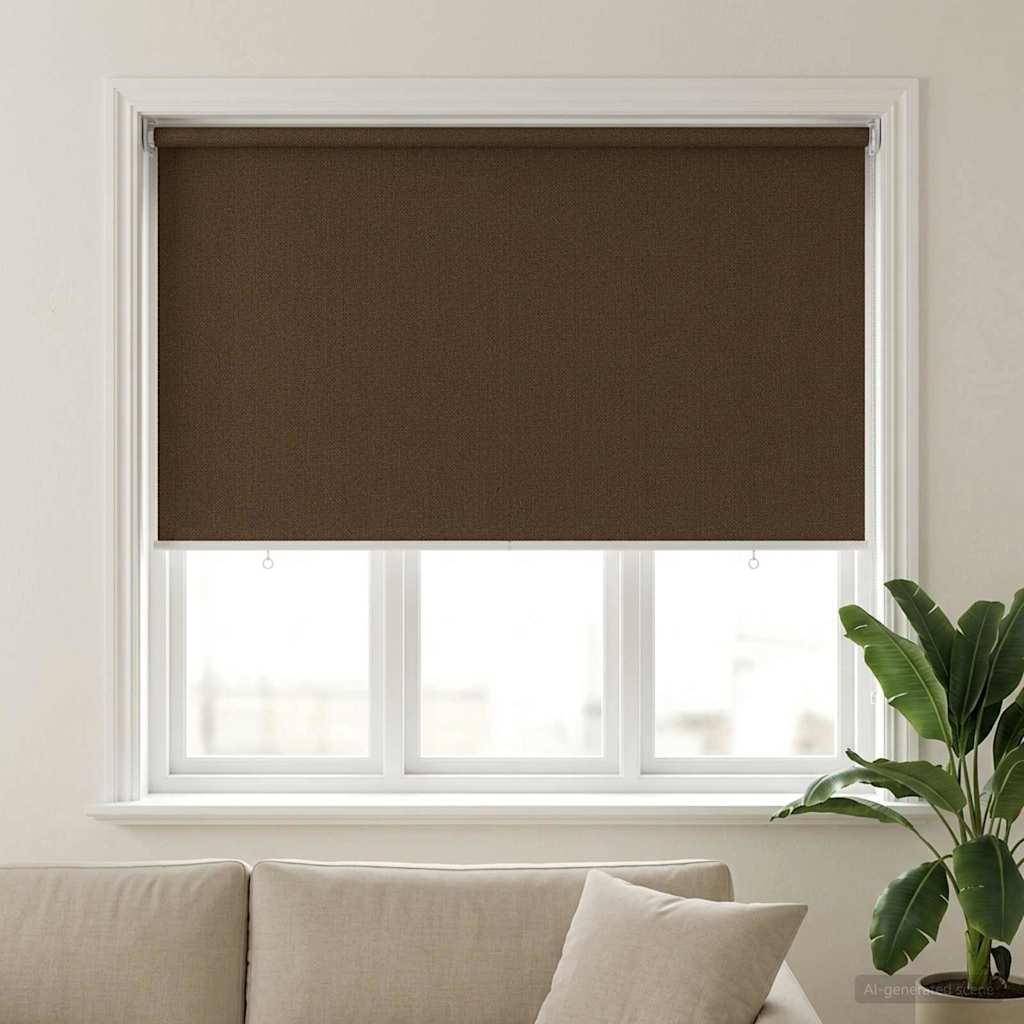 vidaXL Roleta zewnętrzna 90% blokada UV brązowy 140 x 140 cm HDPE