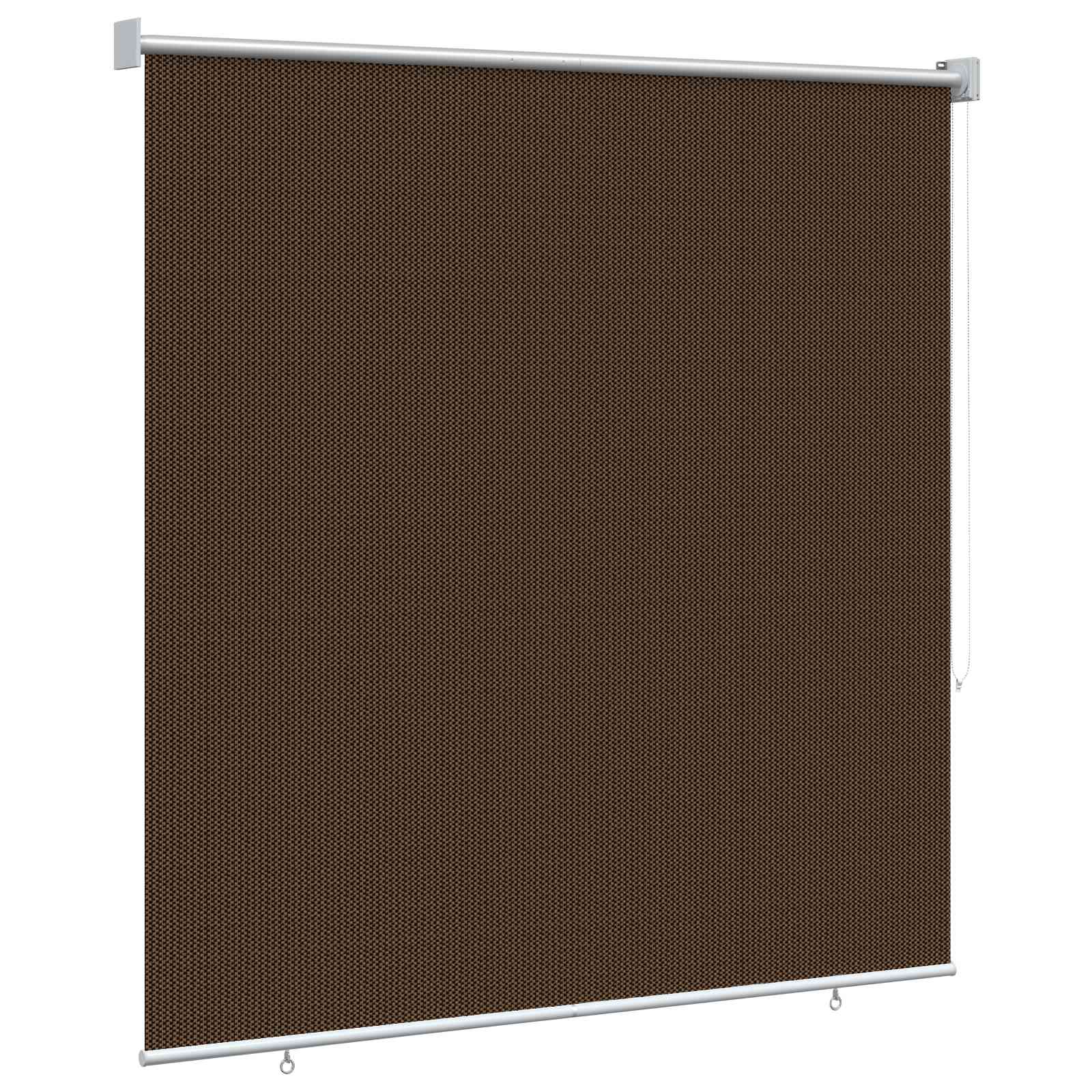 vidaXL Roleta zewnętrzna 90% blokada UV brązowy 140 x 140 cm HDPE