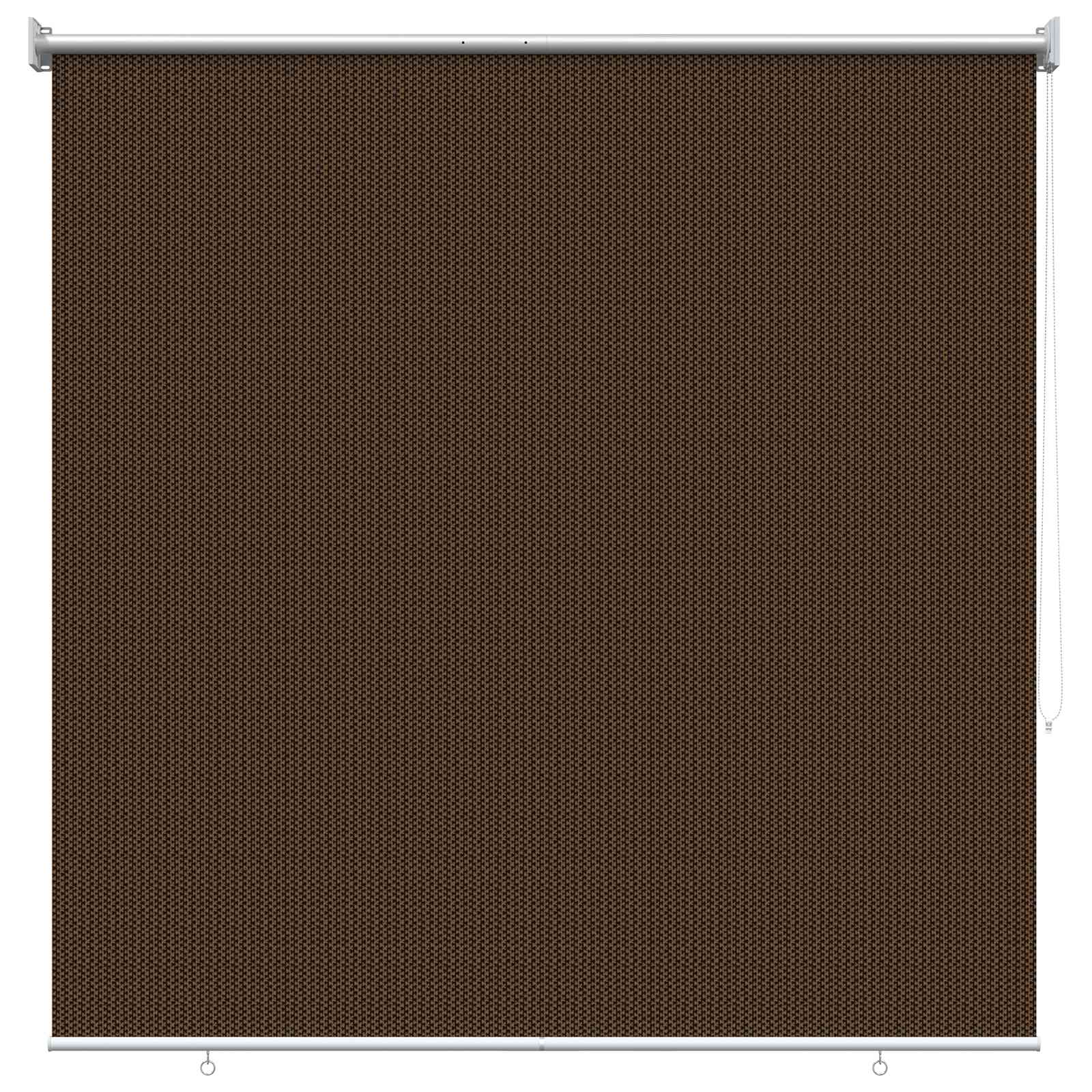 vidaXL Roleta zewnętrzna 90% blokada UV brązowy 140 x 140 cm HDPE