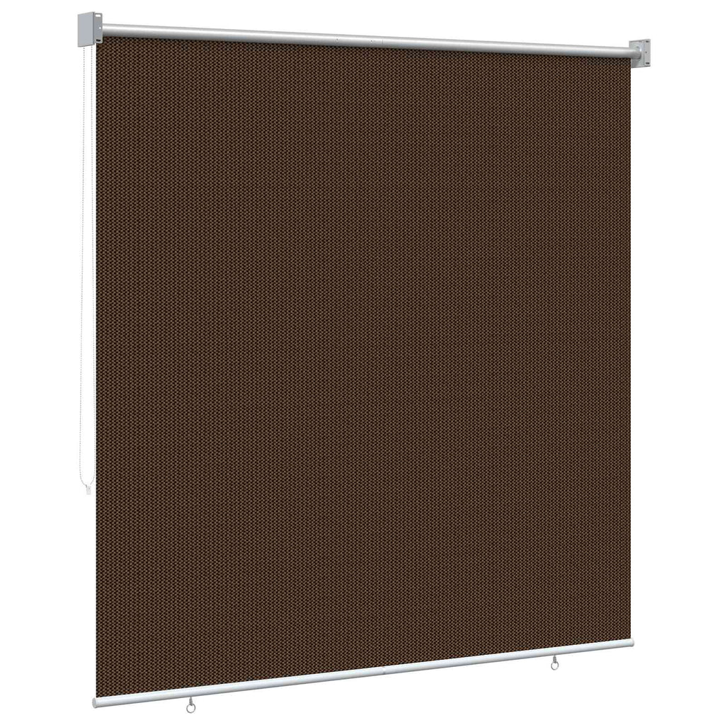 vidaXL Roleta zewnętrzna 90% blokada UV brązowy 120 x 230 cm HDPE