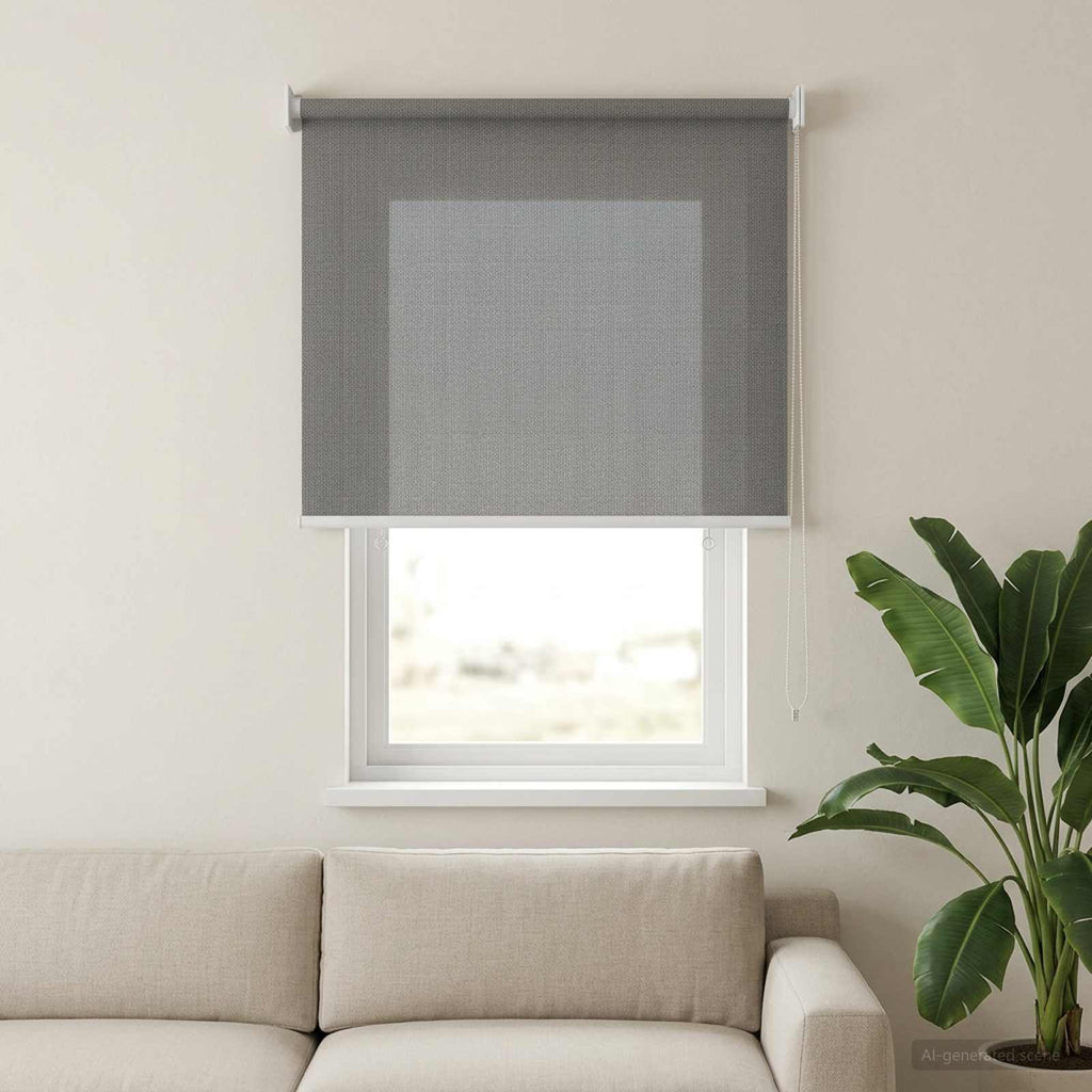 vidaXL Roleta zewnętrzna 90% blokada UV jasnoszary 80 x 140 cm HDPE