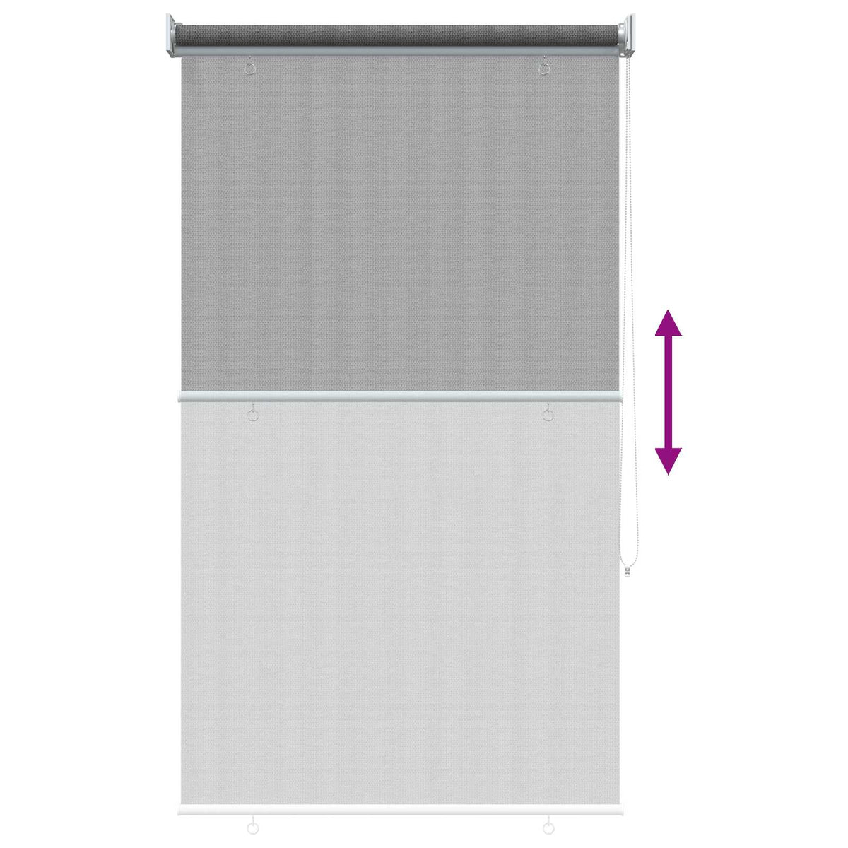 vidaXL Roleta zewnętrzna 90% blokada UV jasnoszary 80 x 140 cm HDPE