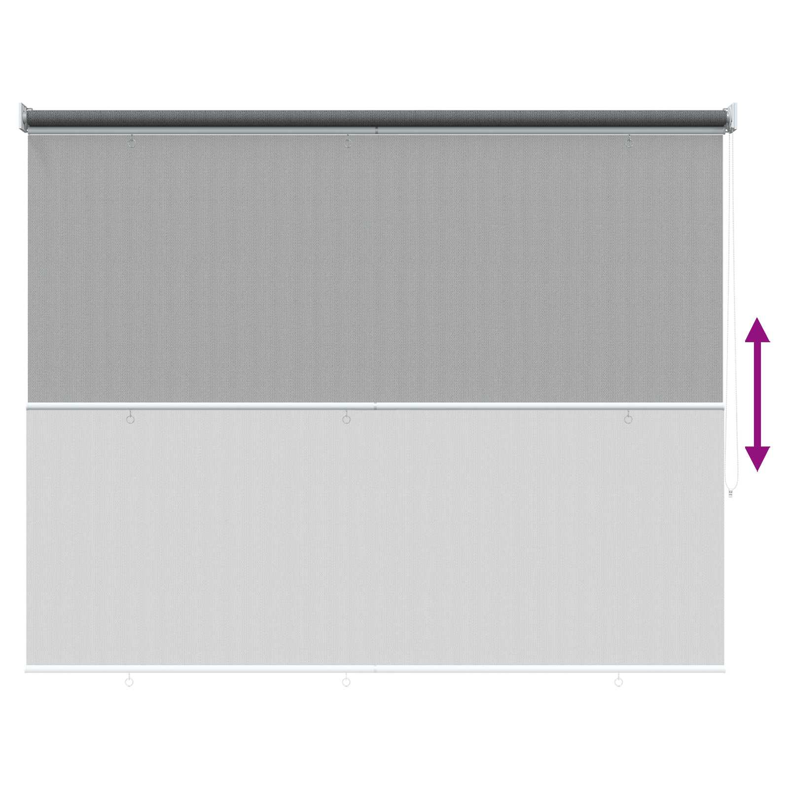 vidaXL Roleta zewnętrzna 90% blokada UV jasnoszary 180 x 140 cm HDPE