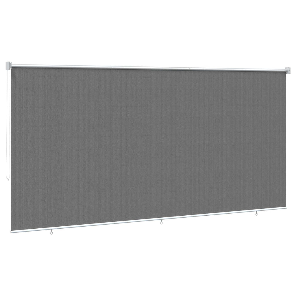 vidaXL Roleta zewnętrzna 90% blokada UV jasnoszary 350 x 140 cm HDPE