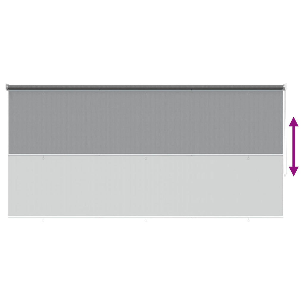 vidaXL Roleta zewnętrzna 90% blokada UV jasnoszary 350 x 140 cm HDPE
