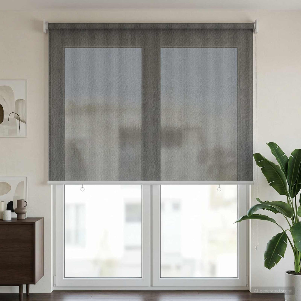 vidaXL Roleta zewnętrzna 90% blokada UV jasnoszary 60 x 230 cm HDPE