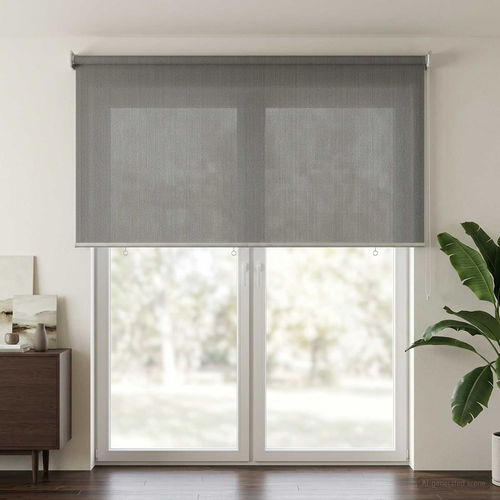 vidaXL Roleta zewnętrzna 90% blokada UV jasnoszary 140 x 230 cm HDPE