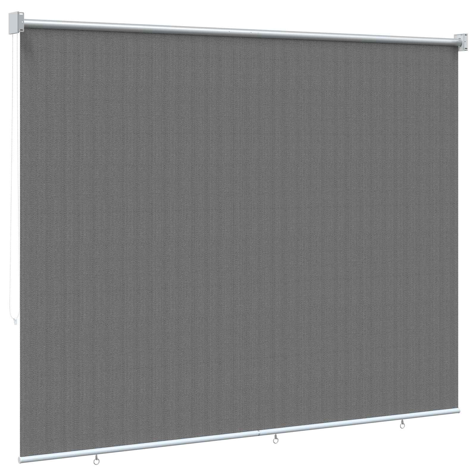 vidaXL Roleta zewnętrzna 90% blokada UV jasnoszary 140 x 230 cm HDPE