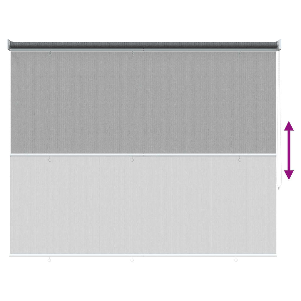 vidaXL Roleta zewnętrzna 90% blokada UV jasnoszary 140 x 230 cm HDPE