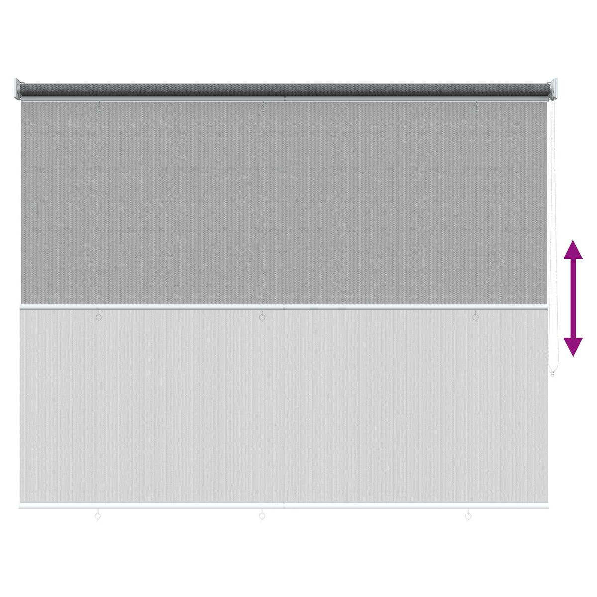 vidaXL Roleta zewnętrzna 90% blokada UV jasnoszary 140 x 230 cm HDPE
