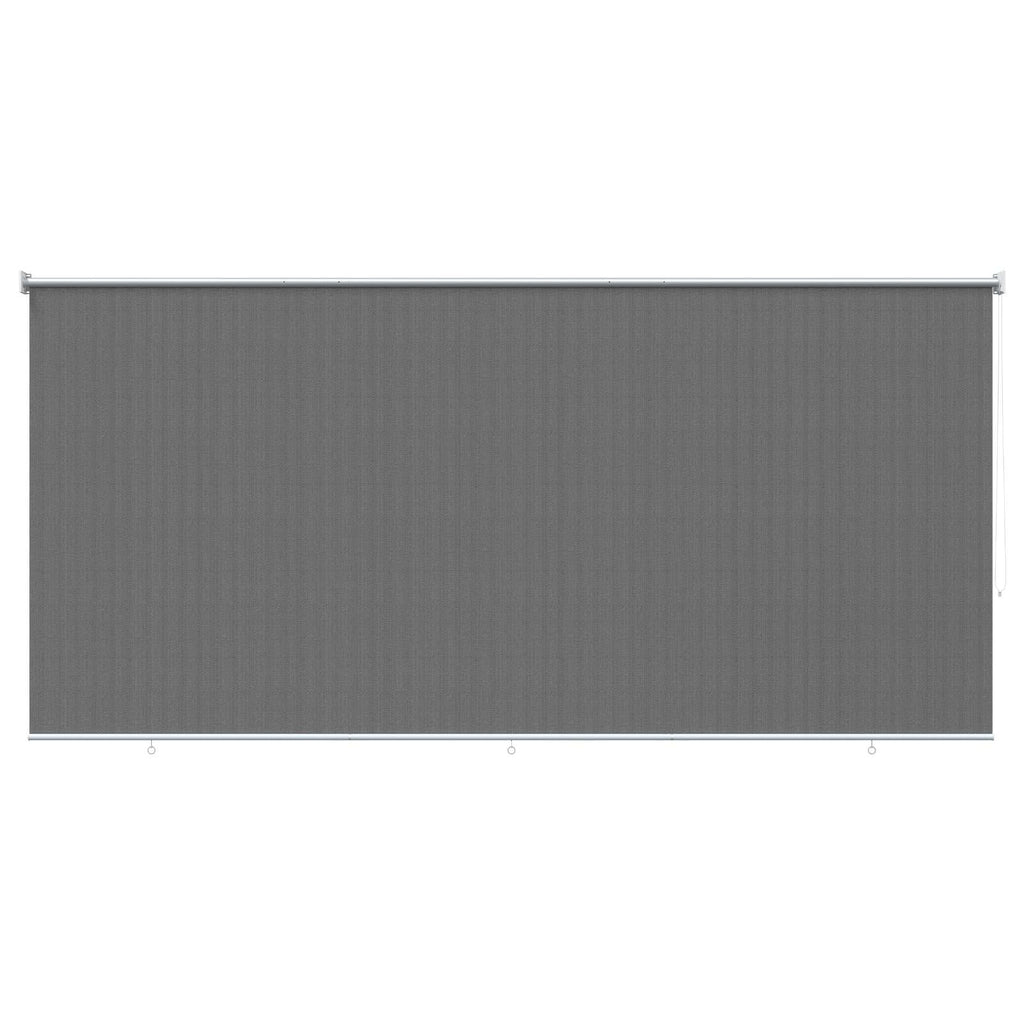 vidaXL Roleta zewnętrzna 90% blokada UV jasnoszary 350 x 230 cm HDPE