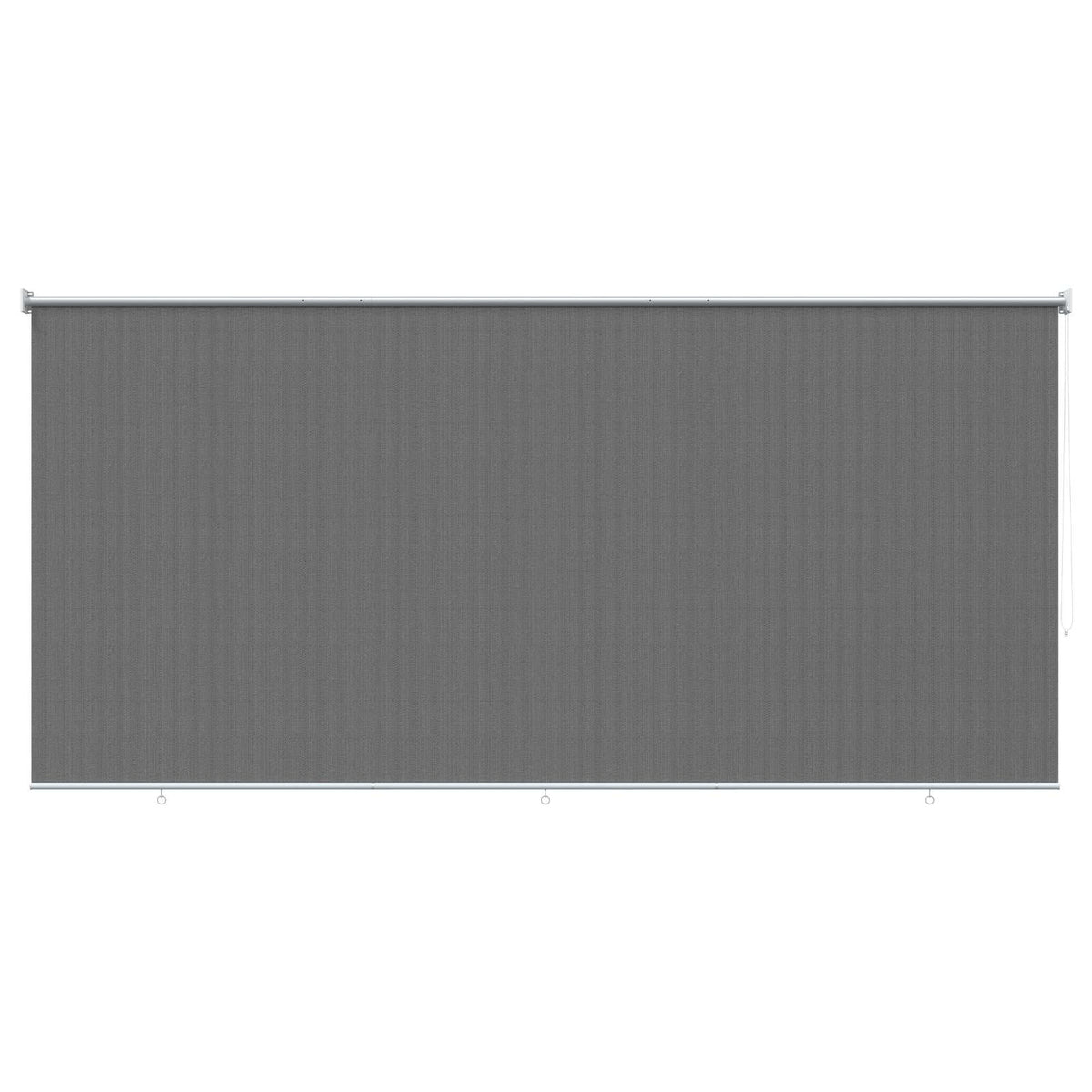 vidaXL Roleta zewnętrzna 90% blokada UV jasnoszary 400 x 230 cm HDPE