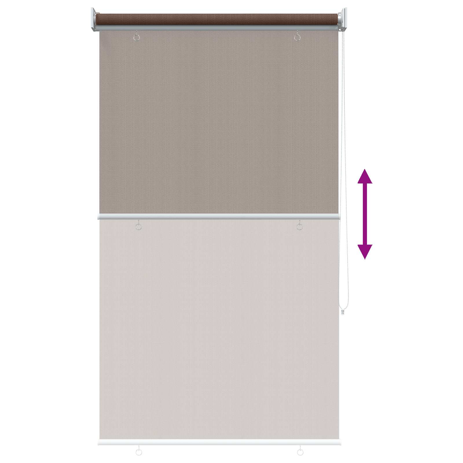 vidaXL Roleta zewnętrzna 90% blokada UV Ciemnoszary 60 x 140 cm HDPE