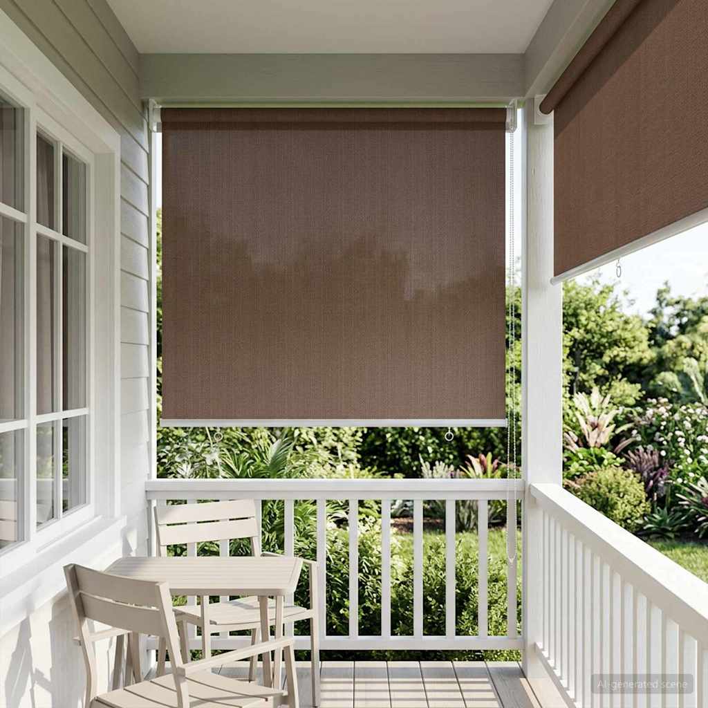 vidaXL Roleta zewnętrzna 90% blokada UV Ciemnoszary 80 x 140 cm HDPE