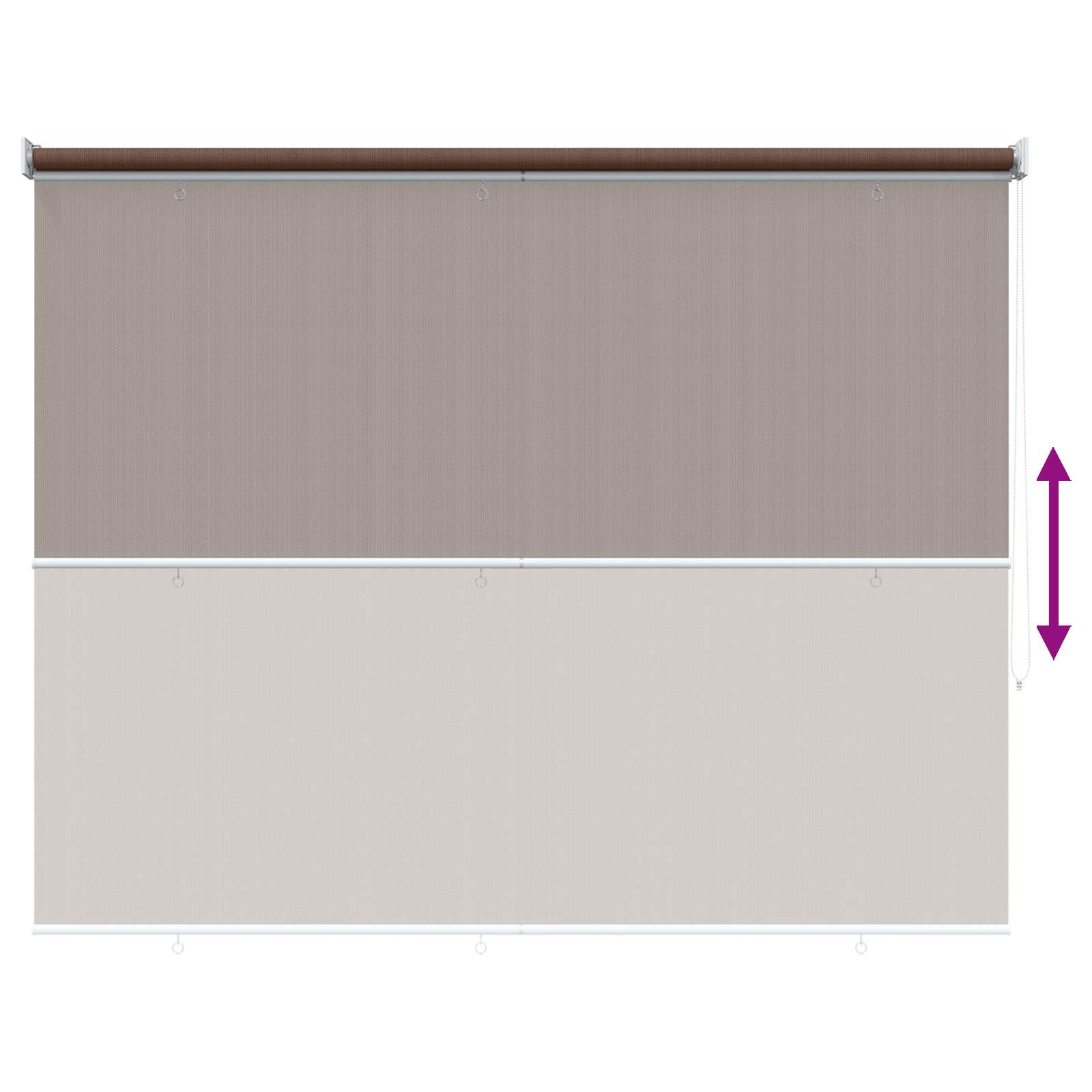 vidaXL Roleta zewnętrzna 90% blokada UV Ciemnoszary 120 x 140 cm HDPE