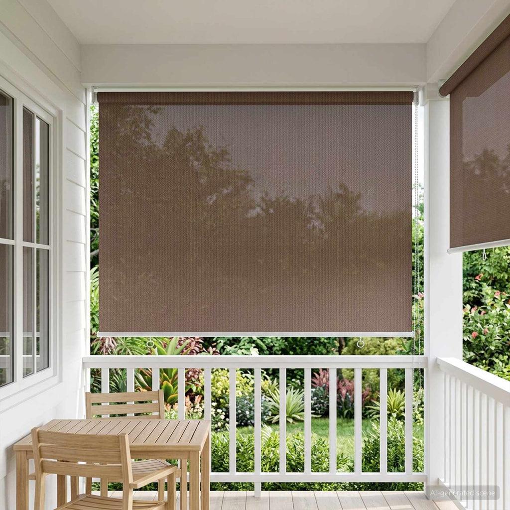 vidaXL Roleta zewnętrzna 90% blokada UV Ciemnoszary 60 x 230 cm HDPE
