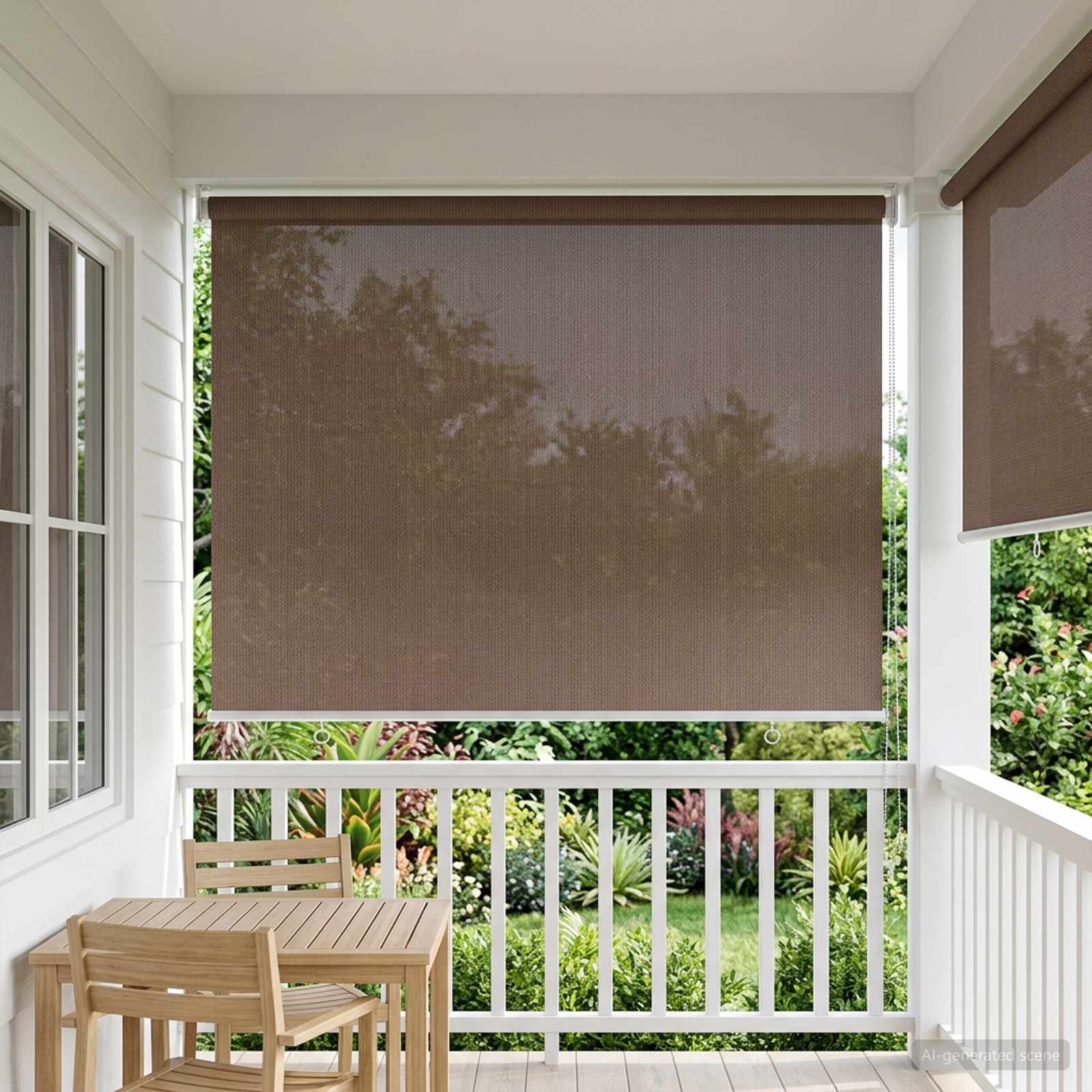 vidaXL Roleta zewnętrzna 90% blokada UV Ciemnoszary 80 x 230 cm HDPE