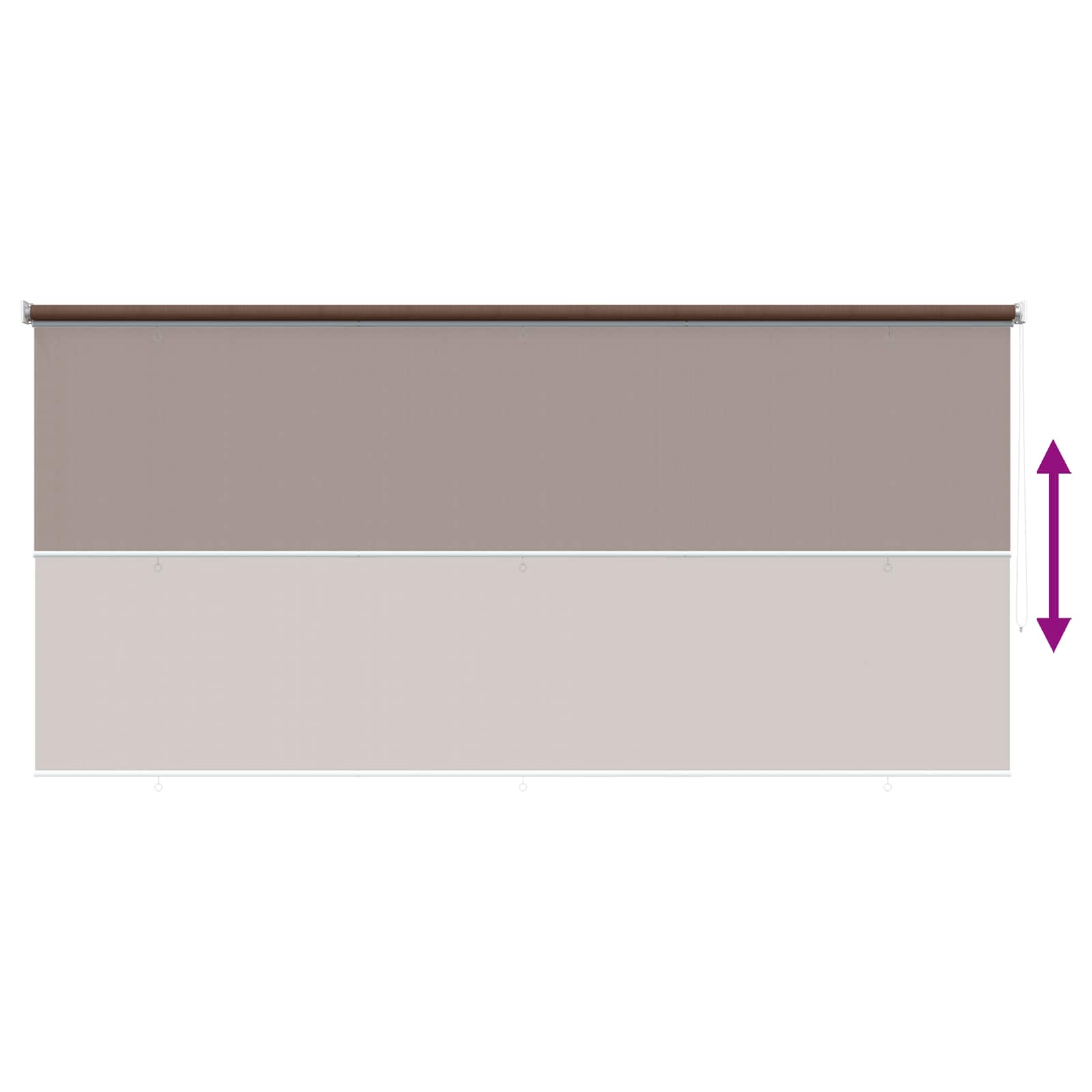 vidaXL Roleta zewnętrzna 90% blokada UV Ciemnoszary 240 x 230 cm HDPE
