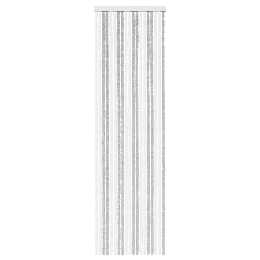 vidaXL Firanka owadobojna z chenillu Jasnoszary i biały. 56 x 200 cm