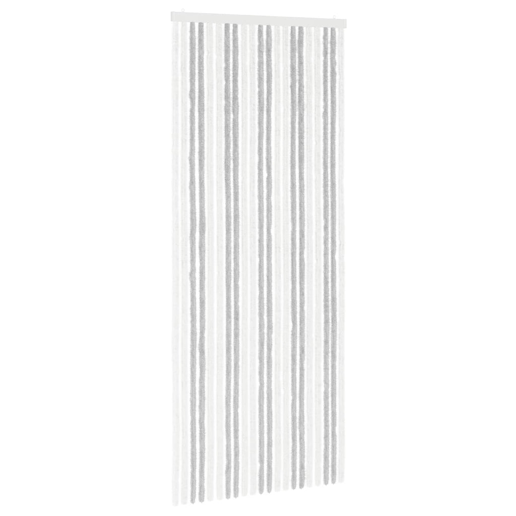 vidaXL Firanka owadobojna z chenillu Jasnoszary i biały. 90 x 220 cm