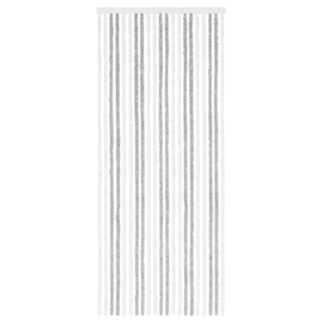 vidaXL Firanka owadobojna z chenillu Jasnoszary i biały. 90 x 220 cm