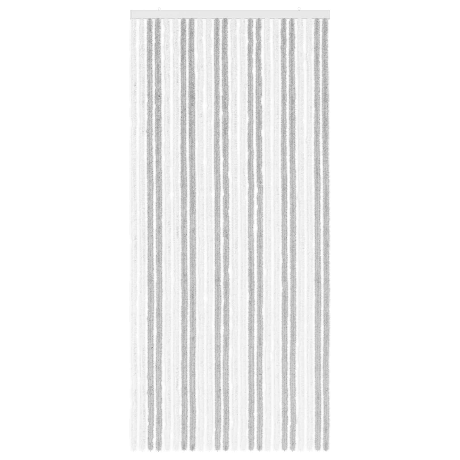vidaXL Firanka owadobojna z chenillu Jasnoszary i biały. 100 x 220 cm