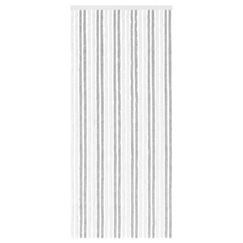 vidaXL Firanka owadobojna z chenillu Jasnoszary i biały. 100 x 230 cm