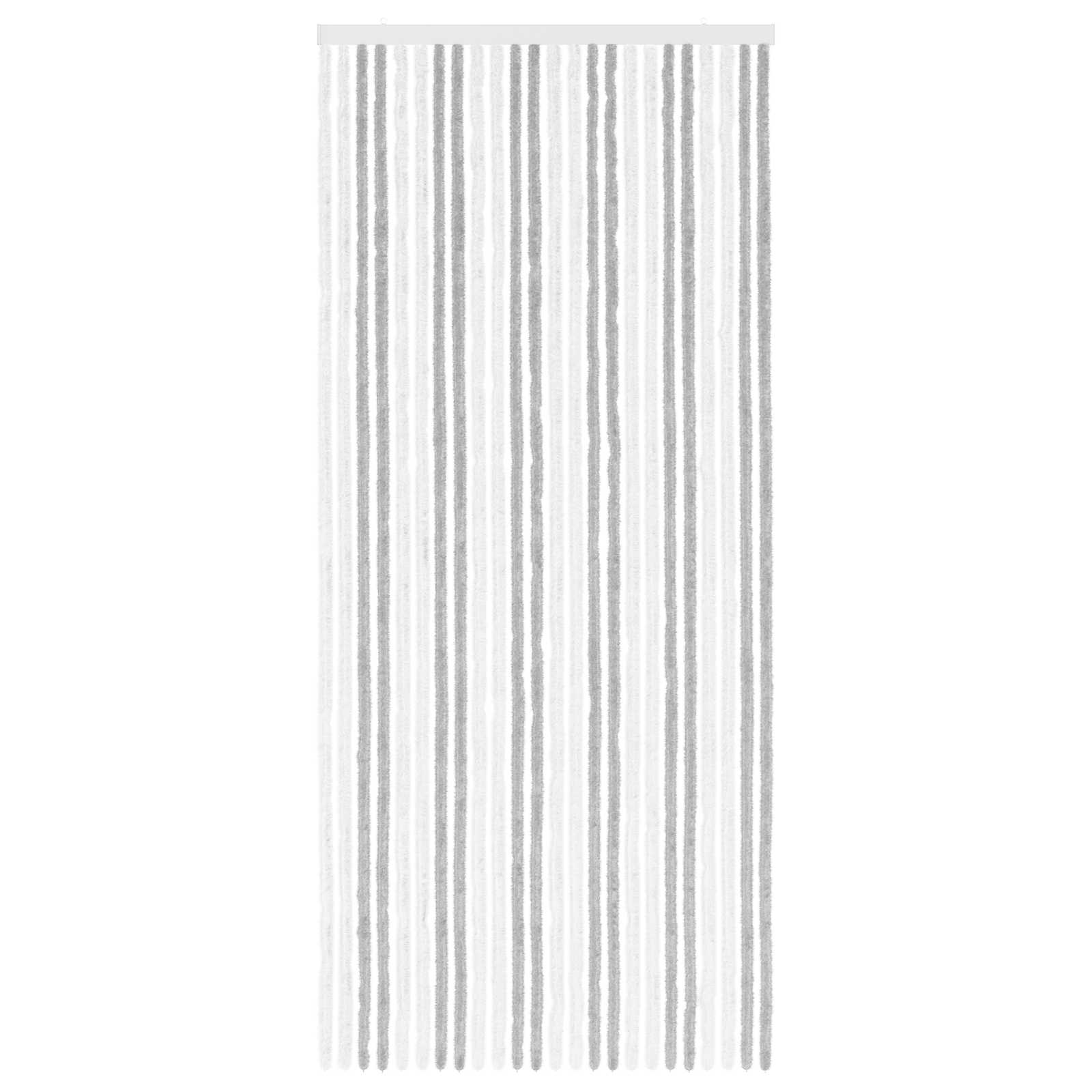 vidaXL Firanka owadobojna z chenillu Jasnoszary i biały. 100 x 230 cm